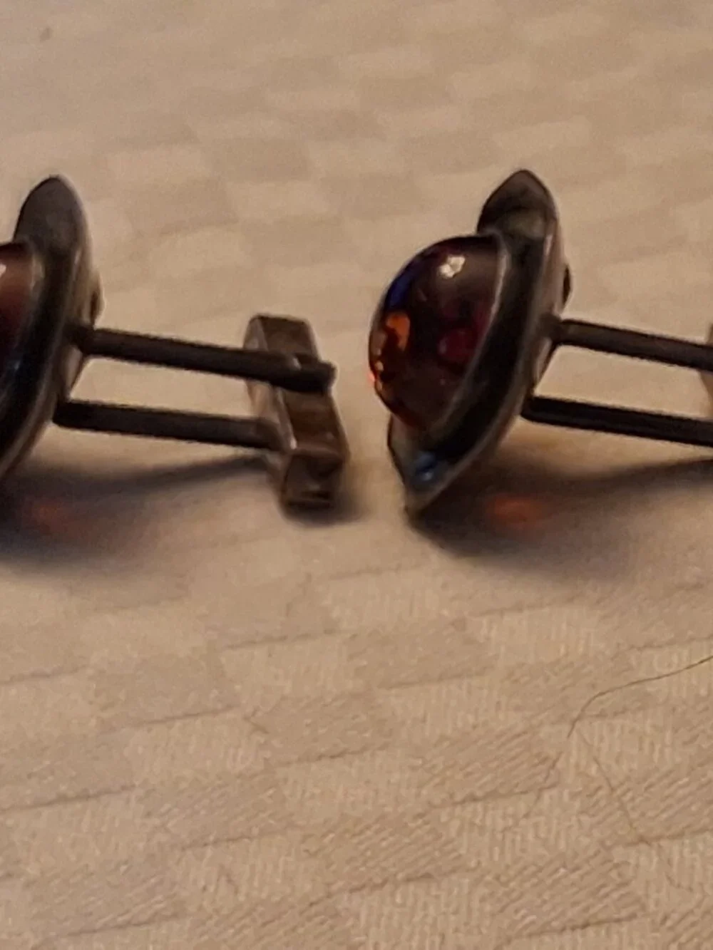 Amber and Silver cufflinks 925